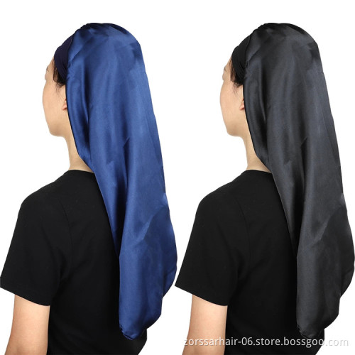 Best Price for Wholesale Women's Hair Satin Bonnet Sleeping Cap silk hair bonnet with Custom Logo